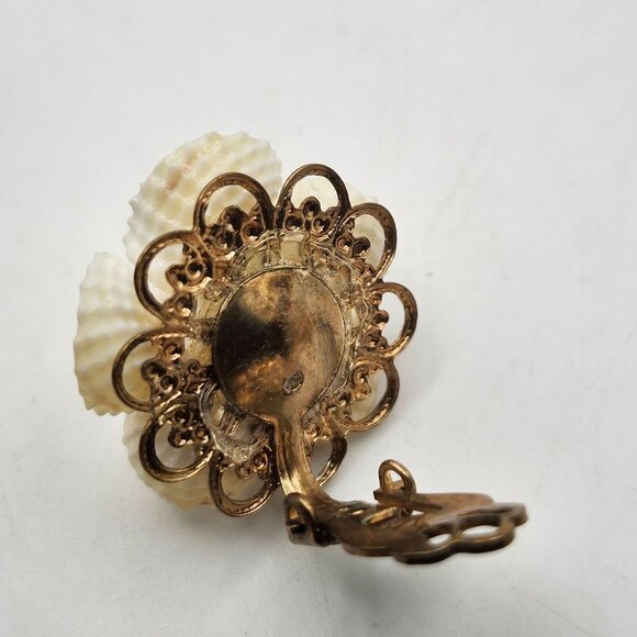 Trader Halls Hawaiian Village Necklace And Clip-On Earrings Set 50s 60s Vintage - Picture 5 of 11